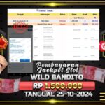 BUKTI JACKPOT SLOT WILD BANDITO TERPERCAYA DI INDONESIA TGL 25-01-2025