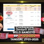 BUKTI JACKPOT SLOT WILD BANDITO TERPERCAYA DI INDONESIA TGL 21-01-2025