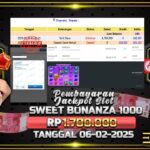 BUKTI JACKPOT SLOT SWEET BONANZA 1000 TERPERCAYA DI INDONESIA TGL 06-02-2025