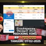 BUKTI JACKPOT SLOT MAHJONG KING TERPERCAYA DI INDONESIA TGL 01-02-2025