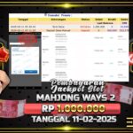 BUKTI JACKPOT SLOT MAHJONG WAYS 2 TERPERCAYA DI INDONESIA TGL 11-02-2025