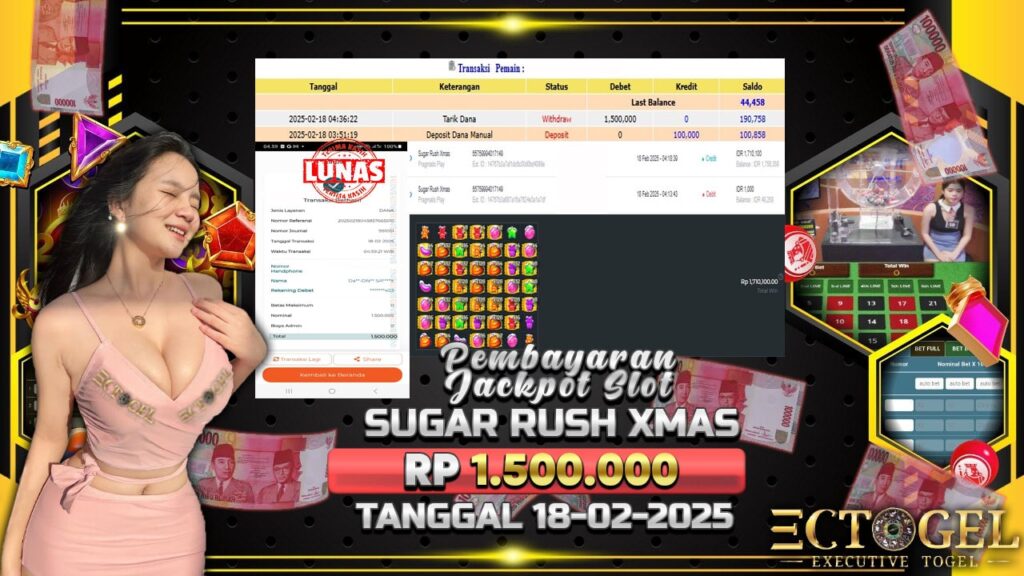 BUKTI JACKPOT SLOT SUGAR RUSH XMAS TERPERCAYA DI INDONESIA TGL 18-02-2025