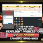 BUKTI JACKPOT SLOT STARLIGHT PRINCES 1000 TERPERCAYA DI INDONESIA TGL 16-02-2025