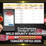 BUKTI JACKPOT SLOT WILD BOUNTY SHOUDOWN TERPERCAYA DI INDONESIA TGL 09-02-2025